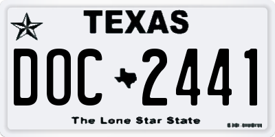 TX license plate DOC2441