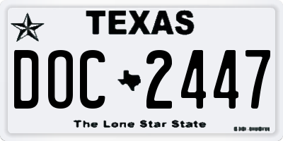 TX license plate DOC2447