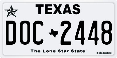 TX license plate DOC2448