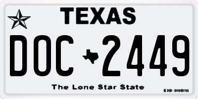 TX license plate DOC2449