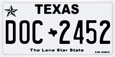 TX license plate DOC2452