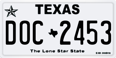 TX license plate DOC2453