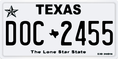 TX license plate DOC2455