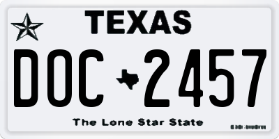 TX license plate DOC2457