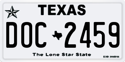 TX license plate DOC2459