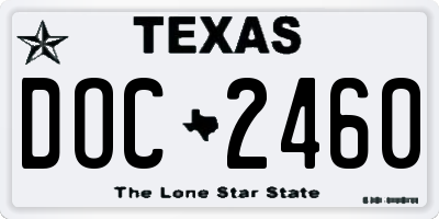 TX license plate DOC2460