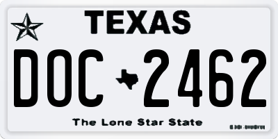 TX license plate DOC2462