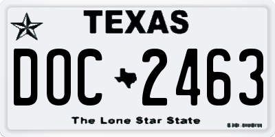 TX license plate DOC2463