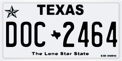 TX license plate DOC2464