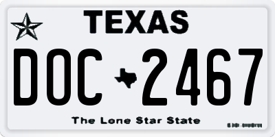TX license plate DOC2467