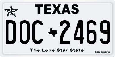 TX license plate DOC2469