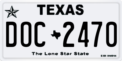 TX license plate DOC2470