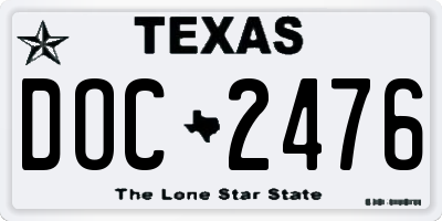 TX license plate DOC2476