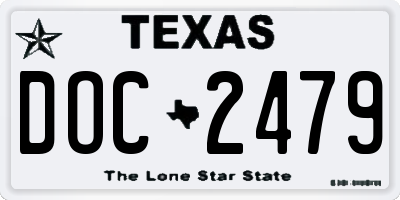 TX license plate DOC2479