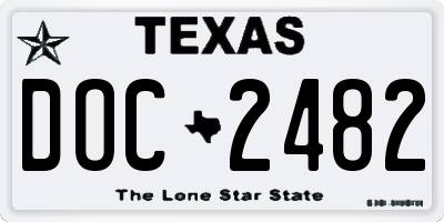 TX license plate DOC2482