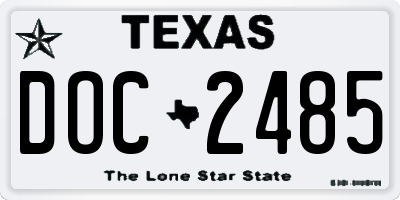 TX license plate DOC2485