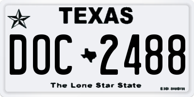 TX license plate DOC2488