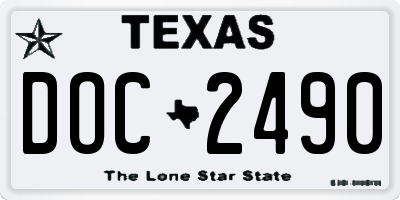 TX license plate DOC2490