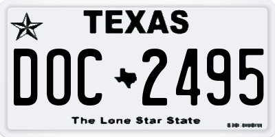 TX license plate DOC2495