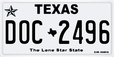 TX license plate DOC2496