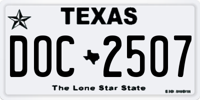 TX license plate DOC2507