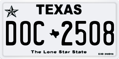 TX license plate DOC2508