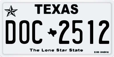 TX license plate DOC2512