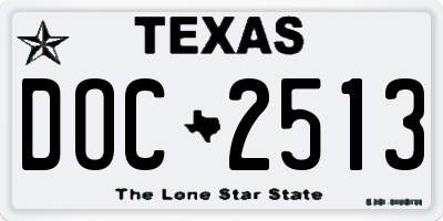 TX license plate DOC2513
