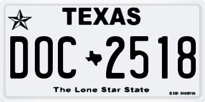 TX license plate DOC2518