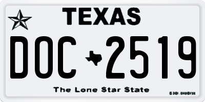 TX license plate DOC2519