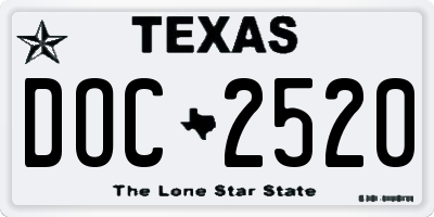 TX license plate DOC2520