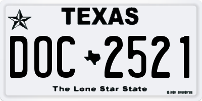 TX license plate DOC2521