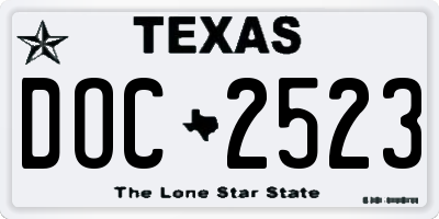 TX license plate DOC2523