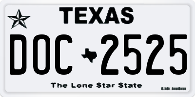 TX license plate DOC2525