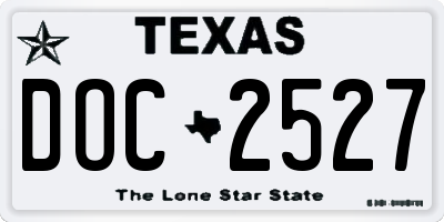 TX license plate DOC2527