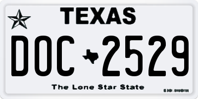 TX license plate DOC2529
