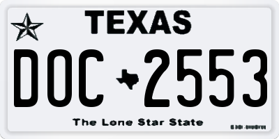 TX license plate DOC2553