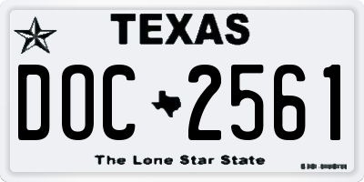 TX license plate DOC2561