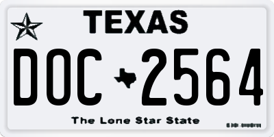 TX license plate DOC2564