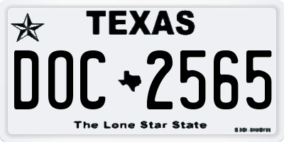 TX license plate DOC2565