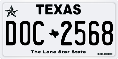 TX license plate DOC2568