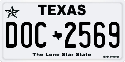 TX license plate DOC2569