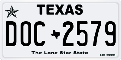 TX license plate DOC2579