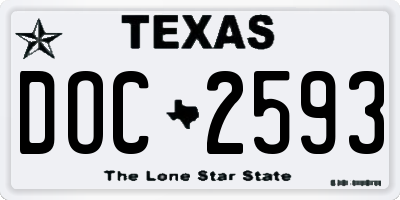 TX license plate DOC2593