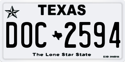 TX license plate DOC2594