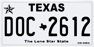 TX license plate DOC2612