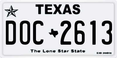 TX license plate DOC2613