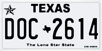 TX license plate DOC2614