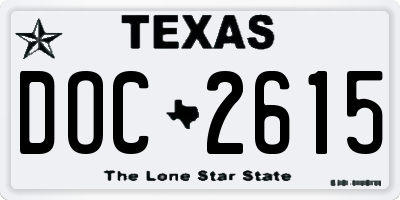 TX license plate DOC2615
