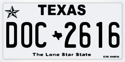 TX license plate DOC2616